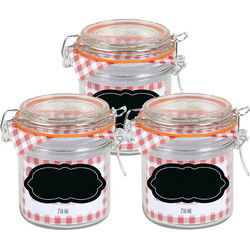 Weckpot/inmaakpot - 4x - 250 ml - glas - met beugelsluiting - incl. etiketten - Weckpotten