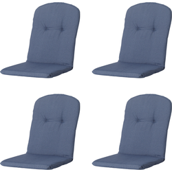 Madison -  Kuipstoelkussen Hoge Rug Panama safier blue - Ca. 96x45 cm - Set van 4