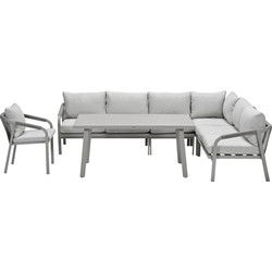Garden Impressions Tarera lounge dining set 6-delig incl stoel - taupe