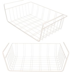 3x Kast opberg/opruim sokkenmandjes wit 40 X 27 CM - Opbergmanden