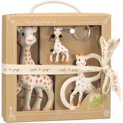 Sophie de Giraf Sophie de giraf So'Pure trio in mooi geschenkdoosje met strik (Sophie de Giraf + So'Pure bijtring + Sophie de Giraf sleutelhangertje)