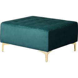 ABERDEEN - Ottomaan - Blauwgroen - Fluweel