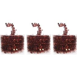 3x Rode kerstboomslingers 700 cm - Kerstslingers