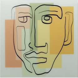 Kare Wandfoto Art Face Pastell 100x100cm