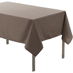 Taupe tafelkleed van polyester 140 x 200 cm - Tafellakens