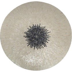 PTMD Wandpaneel Vojtech - 90x8x90 cm - Polyester - Wit