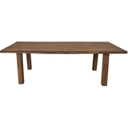 HSM Collection-Rechthoekige Tuintafel-220x100x76-Naturel-Teak