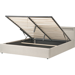 ARMELLE - Bed met opbergruimte - Beige - 180 x 200 cm - Polyester