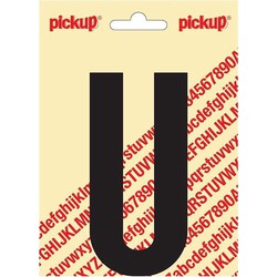 Plakletter Nobel Sticker zwarte letter U