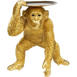 Kare Decofiguur Butler Playing Chimp Gold