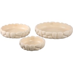 PTMD Schaal Mikay - 50x50x10 cm - Cement - Wit