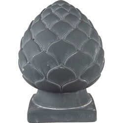 Clayre & Eef Decoratie Dennenappel Ø 18x24 cm Grijs Steen Woondecoratie