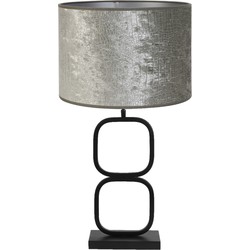 Tafellamp Lutika/Chelsea - Zwart/Zilver - Ø30x67cm