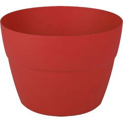 EDA Toscane Bloempot - kunststof - rood - D20xH17cm - binnen en buiten - Plantenpotten