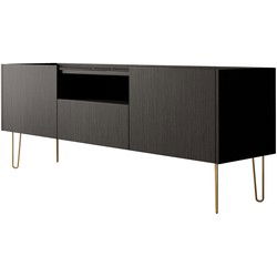 Meubella - TV-Meubel Hacienda - Zwart - 144 cm