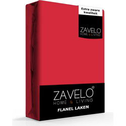 Zavelo Flanel Laken Rood-2-persoons (200x260 cm)