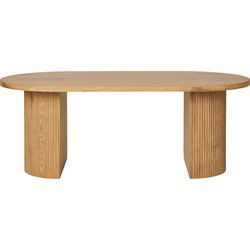 Salontafel Ovaal - Naturel MDF - 60x120x45cm - Boavista