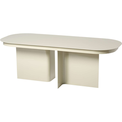 Salontafel met afgerond blad en 2 poten L120 cm - ALMA