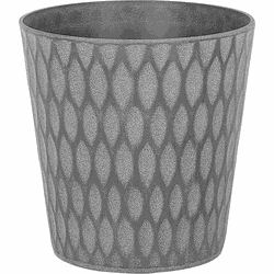 LAVRIO - Plantenbak - Donkergrijs - 35 cm - Klei-vezelmengsel