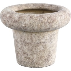 PTMD Relandi Grey cement pot cone thick border round XL