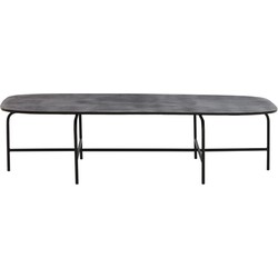 Light&living Salontafel 147x70x38 cm ZAPALA antiek zwart-mat zwart