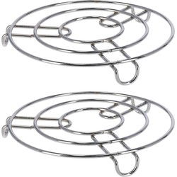 Gerimport Panonderzetters - 2x - hete pannen - draad metaal - D19 cm - Panonderzetters