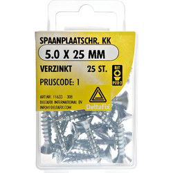 Spaanpl.schr. 5.0x25mm 25st