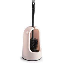 Plasticforte WC borstel met houder - lichtroze - 40 cm - kunststof - Toiletborstels
