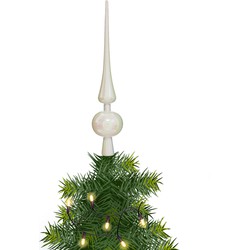 Atmosphera - kerstboom piek - wit - plastic - H28 cm - kerstboompieken