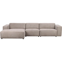 Willard gestoffeerde 4-zits hoekbank beige - links - 312 cm