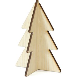 Villa Madelief Kerstboom hout blank 15cm