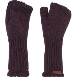 Knit Factory Cleo Handschoenen - Aubergine - One Size