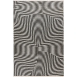 Claire vloerkleed - Japandi Stijl Halve Cirkels Modern - Grijs - 160 X 230 CM