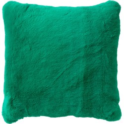 Dutch Decor ZAYA - Kussenhoes 45x45 cm - bontlook - effen kleur - Emerald - groen - Dutch Decor