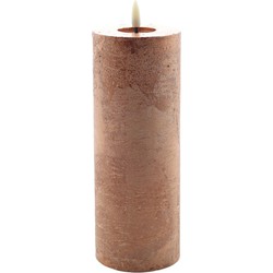 Mansion atmosphere led kaars rustic copper  20x7,5cm