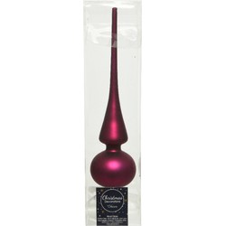 Glazen kerstboom piek framboos roze (magnolia) mat 26 cm - kerstboompieken