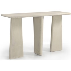 Sidetable Beige - Mangohout - 130 cm - Sidetable Chiara