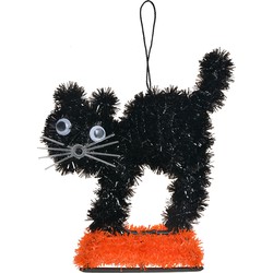 Clayre & Eef Halloween decoratie Kat 13x5x14 cm Zwart Kunststof