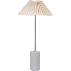 Beliani BALUARTE - Tafellamp-Beige-Kunstlinnen