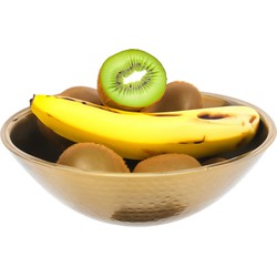 Cosy & Trendy Fruitschaal - metaal - 27 x 10 cm - goud - rond - Fruitschalen