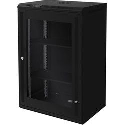 Netwerkkast 18 U 19 inch zwart 600 x 900 x 450 mm volledig gemonteerd Draagvermogen 60 kg