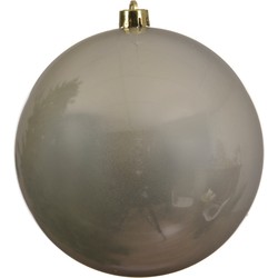 Decoris Kerstbal - licht champagne - kunststof - 20 cm - glans - Kerstbal