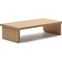 Kave Home - Salontafel Oaq in eiken fineer met natuurlijke afwerking 140 x 75 cm FSC Mix Credit