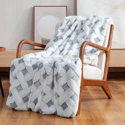 Cozy Bliss Luxury Milky Pluche Plaid Grijs 150 x 200 cm