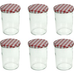 Weckpotten/inmaak potten - 6x - glas - 315 ml - schroefdeksel - Weckpotten