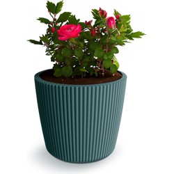 Prosperplast Plantenpot/bloempot Buckingham - kunststof - zeeblauw - 34 x 30 cm - Plantenpotten