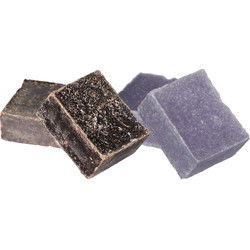 Ideas4seasons Amberblokjes/geurblokjes - lavendel en ylang ylang - 6x stuks - huisparfum - Amberblokjes