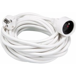 Velleman Luxe verlengsnoer - wit - met penaarde - 5 m - verlengkabel - Verlengsnoeren