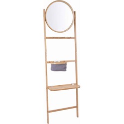 Muurladder Bamboo - Bruin - 48,5x172 cm