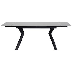 Uitschuifbare Eettafel Xenia Black 140(30+30)x80cm